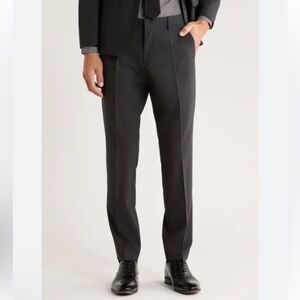 NORDSTROM RACK Suit Separates Black Suit Pants Size 40X32 Flat Front Business